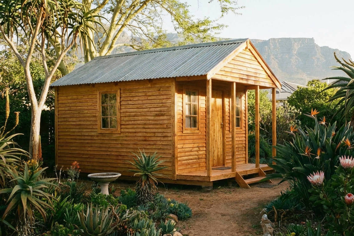 traditional pine clad wooden wendy houses, Cape Town